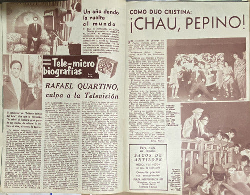 Actualidad Tv Nº 1554 Cine Radio Rodolfo Beban Abr 1966 Ej2 5