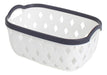 LUK-HOME Large Oval Plastic Organizer Basket with Handle X2 0