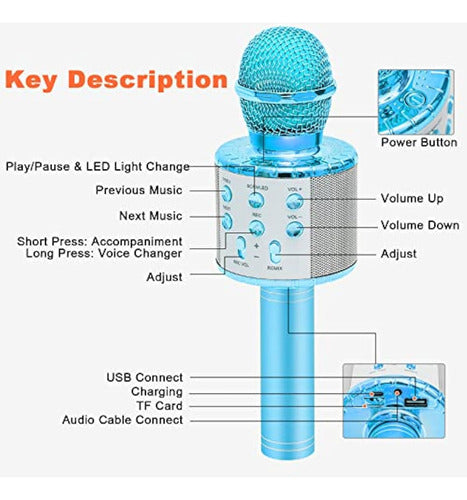 Alversun Kids Karaoke Microphone 4