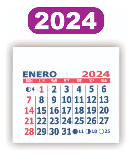 Copiado Franco 500 Mignon Calendars 2025 - 5cm x 5cm 0