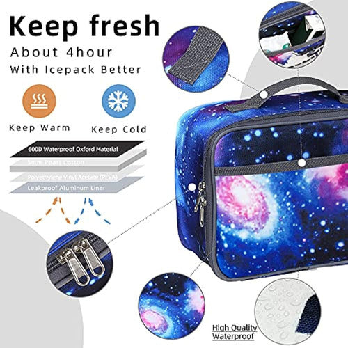 Fiambrera Bento Con Aislamiento Galaxy Para Niños/niños Pequ 1