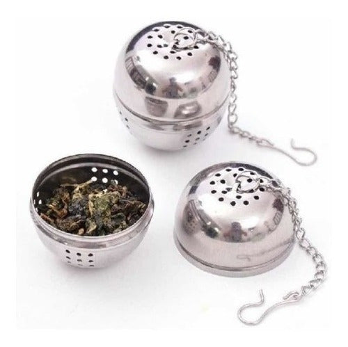 Geko Round Stainless Steel Loose Leaf Tea Infuser Filter 1