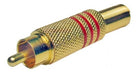 Seikaca 4 RCA Plug Connectors for Extension - Gold Metal 1