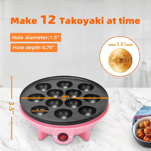 Hehogogo Fabricante Eléctrico De Takoyaki Con Herramientas D 3