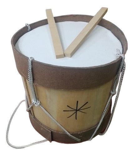 Large Wooden Drum Set with 2 Drumsticks – Premium Import 0