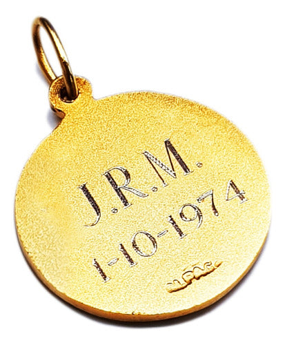 Virgin of Luján Medal - 21k Gold Plated - 18mm 5