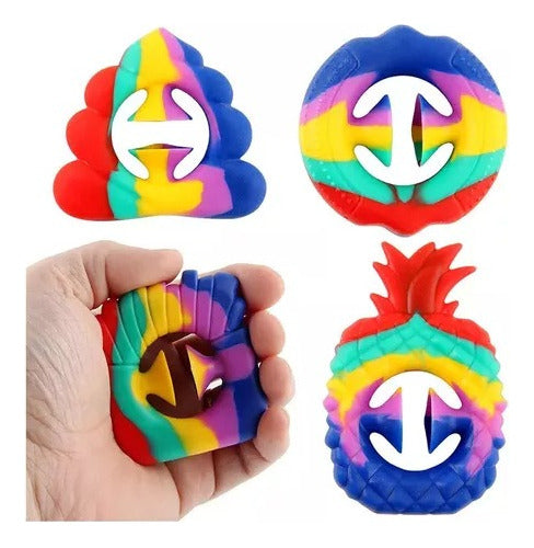 MEM-TEC 4 Fidget Toy Tangle + Noodle Silicone + Snapper + Wacky Trak 5