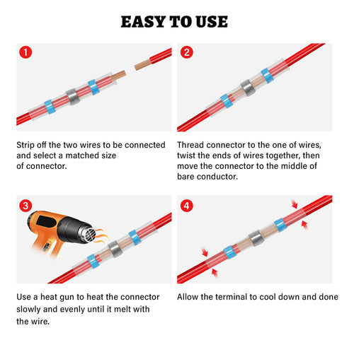 Redwolf Red Wire Sealing Solder Connectors Kit 3