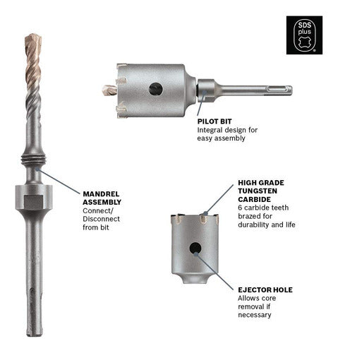 Broca Para Paredes Delgadas Marca Bosch. 1-9/16 1