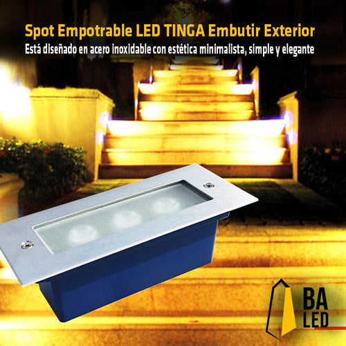 Embedded LED Recessed Spot Tinga for Exterior Staircase Wall 5