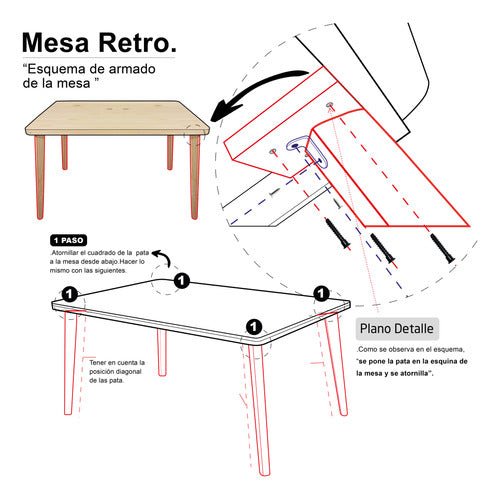 Sajo Solid Wood Dining Table with Slanted Legs 120x80 6