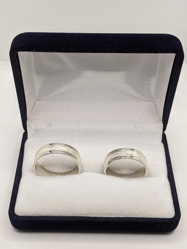 Arenadas 7mm Silver 925 Wedding Bands Set 4