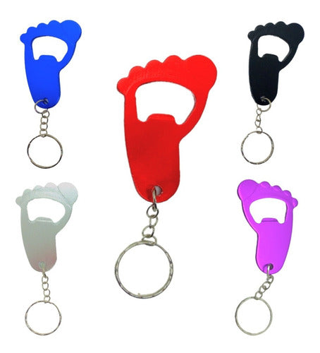 Nail Vinyl's Keychain Bottle Opener - Pack of 15 Foot-Shaped Souvenirs 1