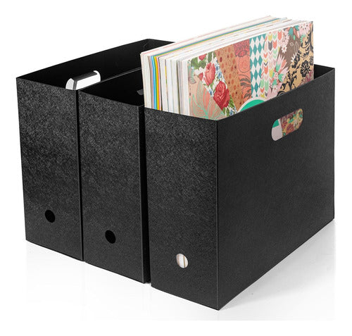 Organizador De Papel Scrapbook Plegable, Negro, 30x30 Cm 0