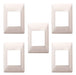 Pack of 5 White Line Cambre Switch Plate Covers 1/2/3/4 Modules XXII Century 12