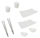 GALARIO PRODUCTOS Set Sushi Ceramica Plato Palillos Sake Salsero X10pz Bazar 0