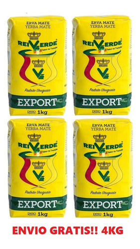 Yerba Rei Verde Tradicional 1kg,  4 Paq De 1kg Envio Gratis 0