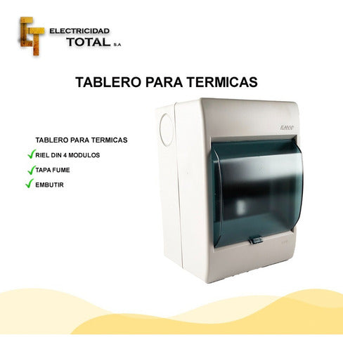 Tablero Caja 4 Módulos Para Térmica Exterior Para Atornillar 1