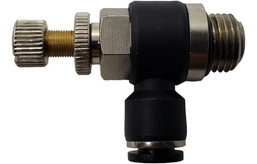 Euromatic Pneumatic Flow Regulator 1/4 BSP Thread for 6mm Tube 0