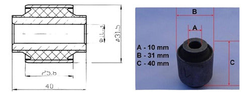 Gsp Buje Tensor Trasero (inf/1) Honda Civic 99-00 0