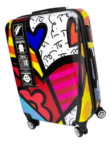 Owen Medium Printed Rigid Luggage OW40006 24'' 6c 2