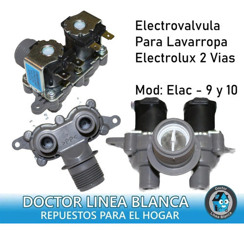 Electrovalvula Para Lavarropa Electrolux Modelo Elac 9 Y 10 1