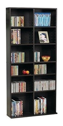 Atlantic 38435719 Oskar Media Cabinet for 464 CD or 228 DVD, Espresso 0