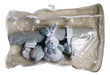 Kinderinos Plush Rabbit Crib Toy Rattle - Light Blue 5