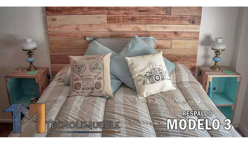 Vintage Eco Wood 1 Place Bed Headboard Rustic Style 4