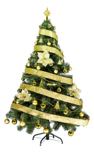 Luxury Christmas Tree Tronador 1.50m + 40 Gold Kit Cybermonday 0