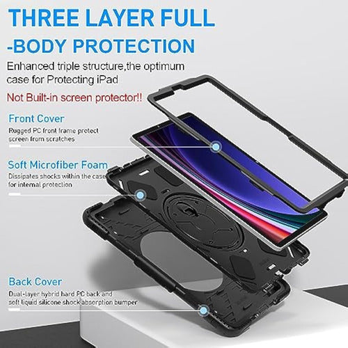 Supfives Galaxy Tab S9 Plus 12.4-Inch Protective Case 2