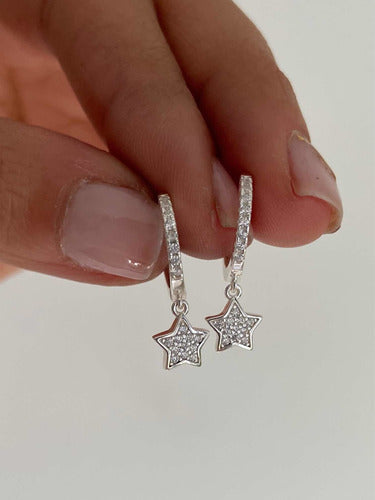 Metzeler Joyas Argollita Con Estrellita Plata9252 0