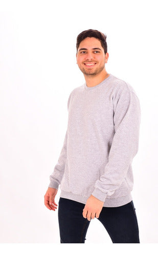 Plain Round Neck Sweatshirt Made of Semi-Combed Cotton from S to XXL Very Good Quality 0