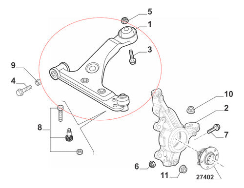 Bastidor Delantero Der Fiat Mobi Easy 1