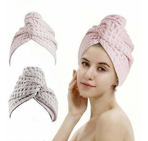 M-Bestl Waffle Shape Hair Drying Towel Set of 2 0