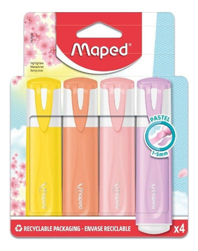 Maped Pastel Highlighter Pack of 4 Colors 1