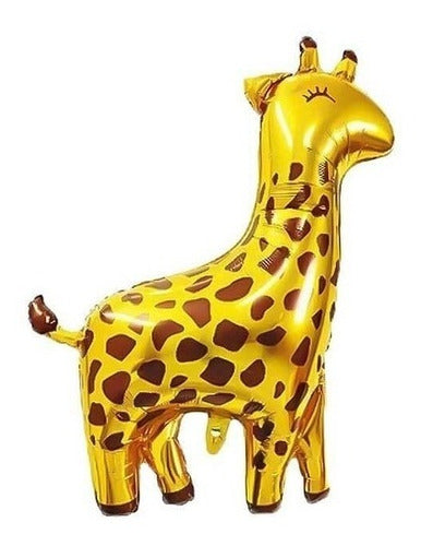 Tu Mundo Metallic Giraffe Balloon 95 Cm X 1.18 Mts Jungle Decoration 1