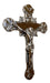 Cruz Labrada Con Cristo En Bronce Cromado 14cm 0