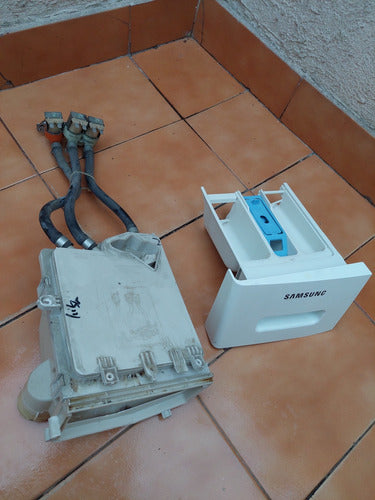 Gaveta Jabón Y Electrovalvulas Lavarropas Samsung Wf1702wew 0