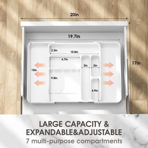 Organizador De Cubiertos Para Cajones De Cocina 50x33cm - B 1