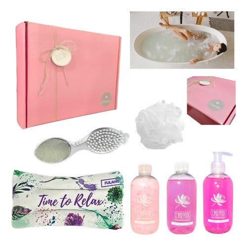 Zen Spa Rose Aroma Gift Box Set for Women - Relaxation Kit N15 Happy Day - Kit Caja Regalo Mujer Zen Spa Rosas Set Relax N15 Feliz Día