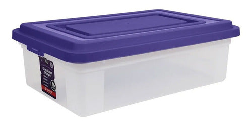 Large Plastic Box Rectangular Container 36 L Stackable 4