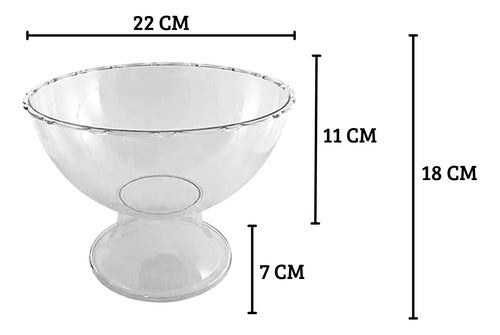 Kit 8 Taça Para Sobremesa Pequena Sem Tampa 2,8l Para Doce 1