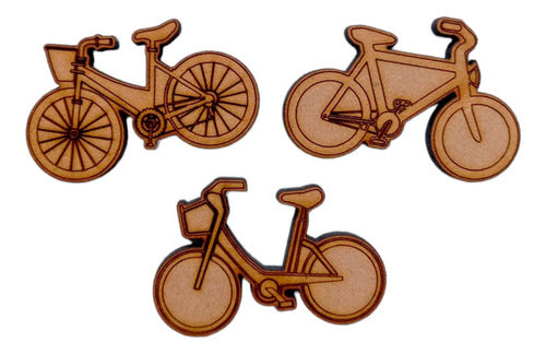 25 Formas Bicicleta Bici 5cm Fibrofacil Mdf Figura 0