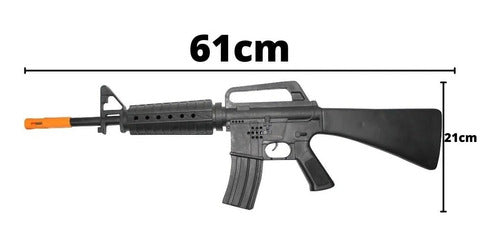 Fusil De Guerra M16 Ametralladora C/sonido Cotillon 3