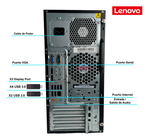 Pc Escritorio Lenovo Core I7-6ta 32gb Ram Ddr4 256gb Ssd 4