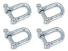 Straight Galvanized Steel Shackle 1/4 6.35mm X 4 Units 0