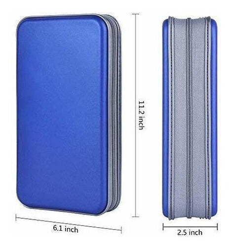 Alavisxf Xx CD DVD Case - Portable Holder - 96 Disc Capacity - Blue 3