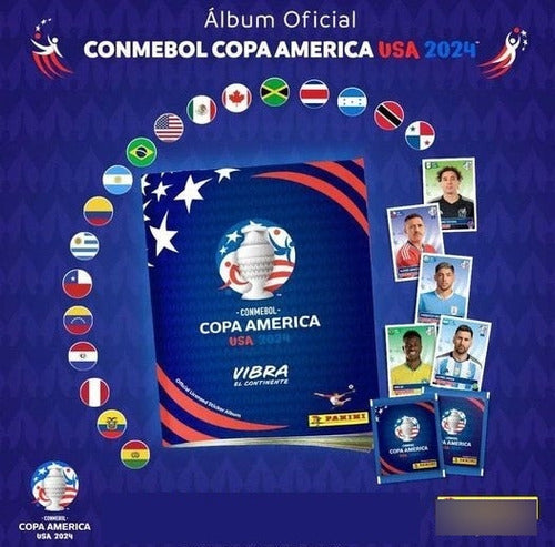 Panini Album Copa America USA 2024 + 50 Different Stickers 1