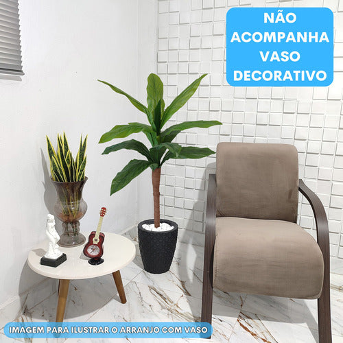 Kit 2 Dracena Artificial Panamenha Variegata Sem Vaso Decor 1